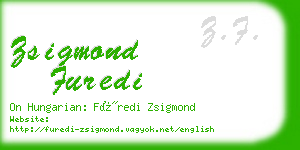 zsigmond furedi business card